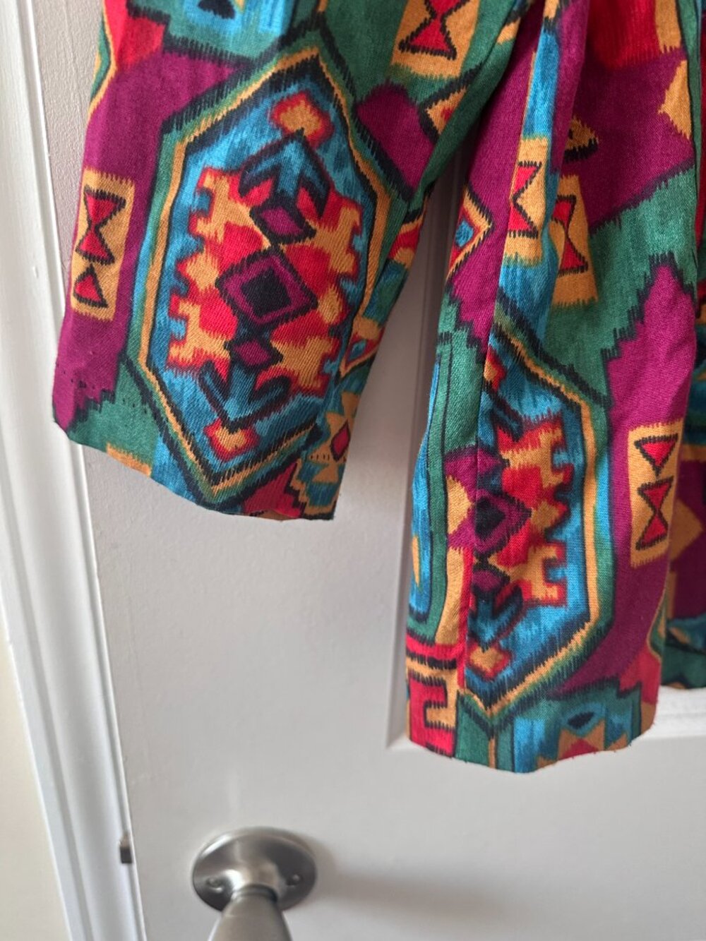 Vintage 80s Katie Brooke Colorful Soutwestern Geometric Blazer Women's Sz Large - Picture 9 of 12